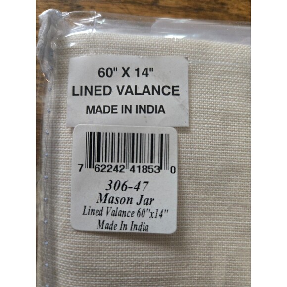 Park Designs Lined Embroidered Floral Gingham Border Valance 60X14 New! - Picture 3 of 4